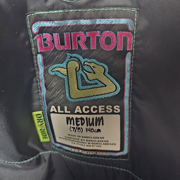 BURTON Ski Snowboard Jacket Medium Boy’s All Access Dry Ride Insulated Waterprf - Picture 10 of 13